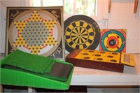Assorted Boardgames - Darts, Mings, Checkers