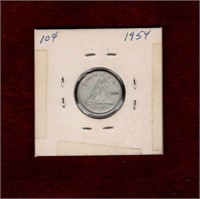 CANADA 1954 SILVER DIME