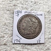 1884P Morgan Dollar VF