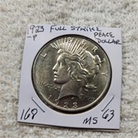 Peace Dollar Full Strike MS63