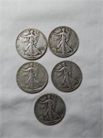 (5) Liberty Half Dollars 90% Silver