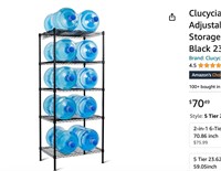 5 Tier Shelving Unit Adjustable Wire Shelves