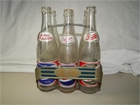 1950's Pepsi Bottle Carrier & Assorted Bottles