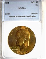 1974 Ike NNC MS-66+ LISTS FOR $1900