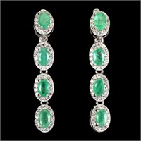 Natural Colombian Emerald Earrings