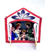 Tiny Miniature Nativity Scene 2" x 2" x 1/2"