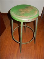 Vintage Green Stool (31in Tall)