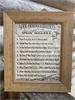 Ten Commandments Gun Safety Framed - Silver