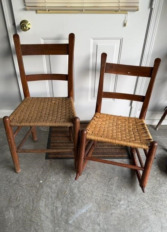 Two Clore style chairs, small rocker, and a