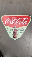 Embossed Coca Cola Tin Sign 500x400