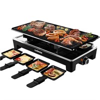 CUSIMAX Raclette Grill Electric Grill Table Portab