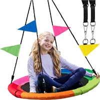 PlayVibe Tree Swing – 40 Inch Saucer Swing for Kid