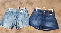2 New with Tags Womens Sz7/9 Jean Shorts