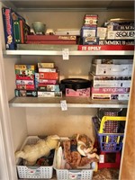 Contents of 3-Shelves in Closet Including Board