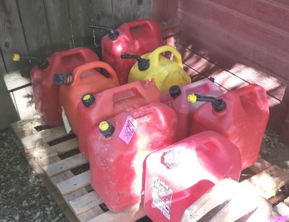 9- Fuel Cans.(
Most are 5 Gallon.)