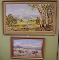 Two decorative Australian landscapes