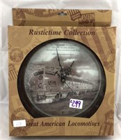Great American locomotives clock