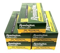 x5- Boxes of .260 REM 140-grain Remington PSP