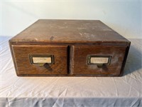 Small Wooden File Drawer- Solid Wood