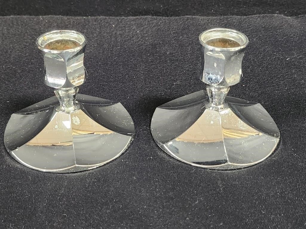 (2) MCM IRVINWARE CANDLE HOLDERS