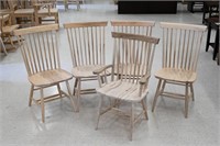 SET OF 6 WORMY MAPLE "JAYCO" CHAIRS