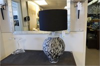 Black & White Murano Table Lamp