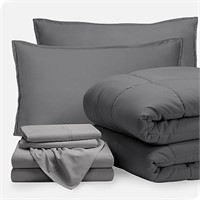 Bare Home Bed-in-A-Bag 7 Piece Comforter & Sheet