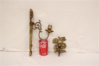 12" & 5.5" Brass Candle Sconces