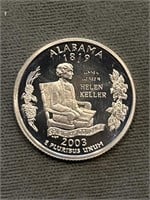 2003 S Proof 90% Silver Quarter Alabama