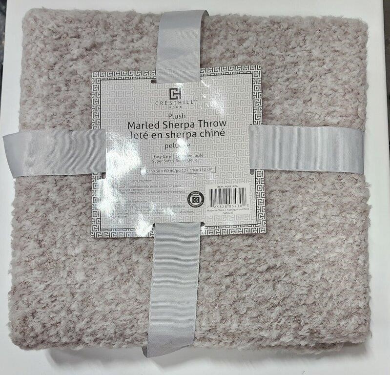 CRESTHILL HOME Plush Throw Blanket- (50x60)
