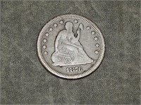 1876  S Seated Liberty SILVER Quarter