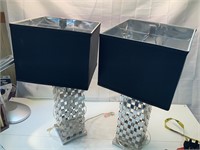 Black and Brushed Steel  Lamps
