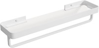 Danpoo White Floating Shelf 20 with Towel Bar