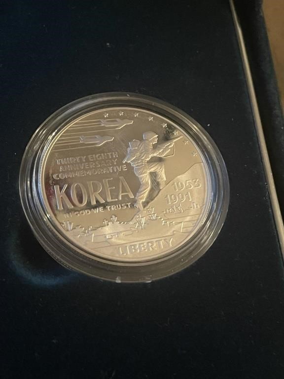 1991-P US Korean War Memorial Proof Silver Coin
