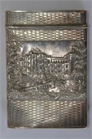 Victorian English Silver Card Case,
