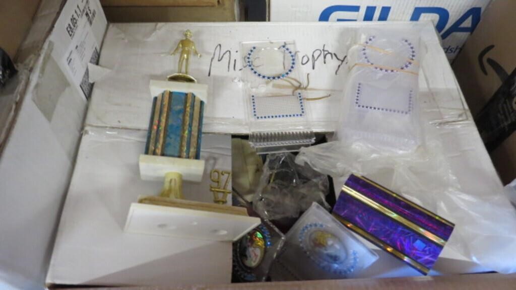 Box Of Miscellaneous Trophies