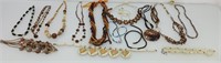 15pc lot bead, shell and wood necklaces