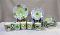 Bella Ceramics Christmas dinner set, service for