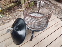 Metal patio fire pit with grate