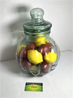 SodaLime Glass Canister with fake Lemons and