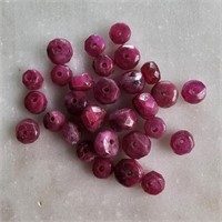 16 Ct Faceted Drilled Very Small Sizes Ruby G