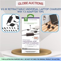 65-W RETRACTABLE UNIVERSAL LAPTOP CHARGER