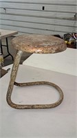 Antique metal stool. Approximately 14" tall, 8"