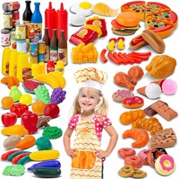 130-Piece ToyVelt Play Food for Kids  BPA Free