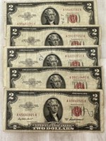 5 1953A $2 Notes