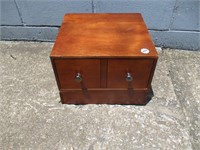 Wood Storage Box with Drawers 13x13"