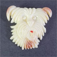 Celluloid Yorkie Pin