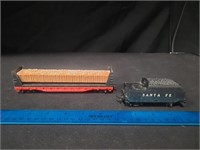 (2) Tyco Train Cars - Wood Car & Coal