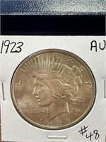 1923 Peace Dollar-AU