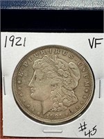 1921 Morgan Dollar-VF